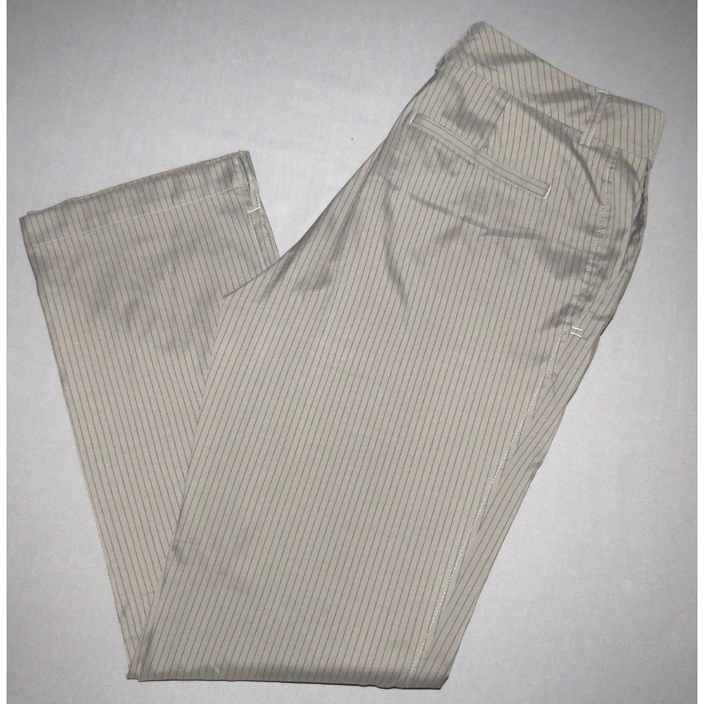 Under Armour 100% Polyester Gray‎ Pin Striped Chino Golf Pants Men's 34 X 32